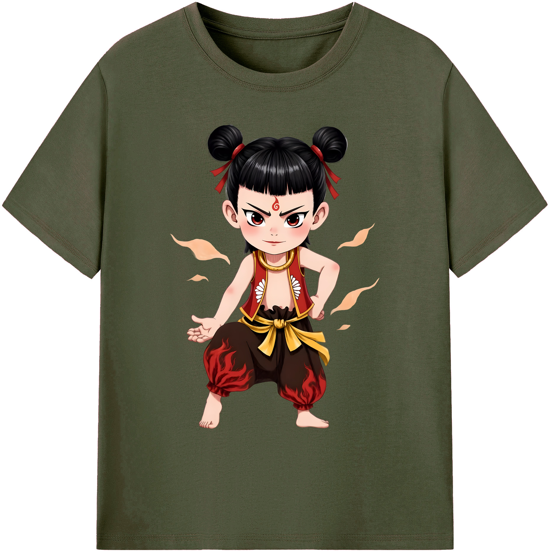（画像用） Ne Zha 2 ナタ 魔童の大暴れ 綿100％ メンズ半袖Tシャツ｜肌触りやわらか＆通気性